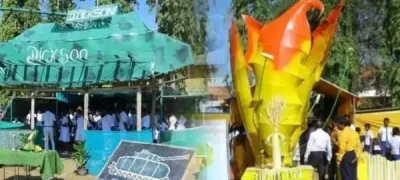 கார்த்திகைப்பூ வடிவில் இல்ல அலங்கரிப்பு: பொலிஸார் விசாரணை !
