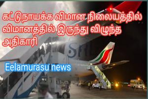 கட்டுநாயக்க விமான நிலையத்தில் விமானத்தில் இருந்து விழுந்த அதிகாரி