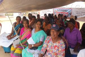 காணி விடுவிப்பு கோரி பலாலியில் 6ஆவது வாரமாக போராட்டம்