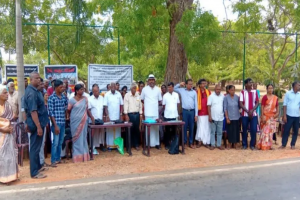 வலி. வடக்கு காணிகளை விடுவிக்கக் கோரி போராட்டம்