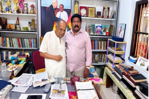 வீ. ஆனந்தசங்கரியை சந்தித்து நலம் விசாரித்த அமைச்சர்!